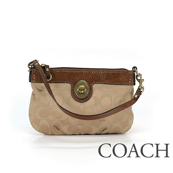 Coach Handbags - Coach •Mini Bag •Wristlet Convertible •Tan •Gold